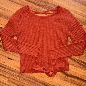 Almost Famous Burnt Orange Knit Top